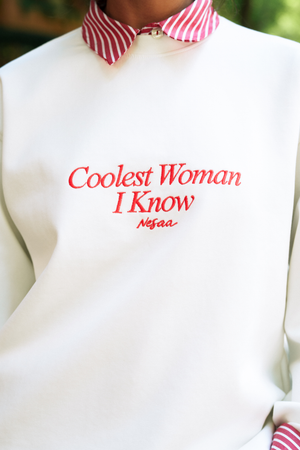 Coolest Woman I Know Sweatshirt in Off White