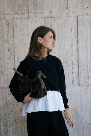 Back To Basic Top in Black X White