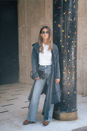 Over You Midi Cardigan in Steel Blue