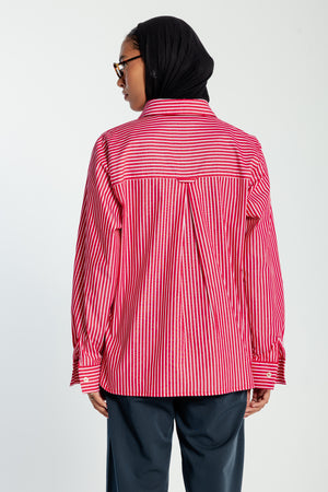 Candy Stripe Shirt in Red