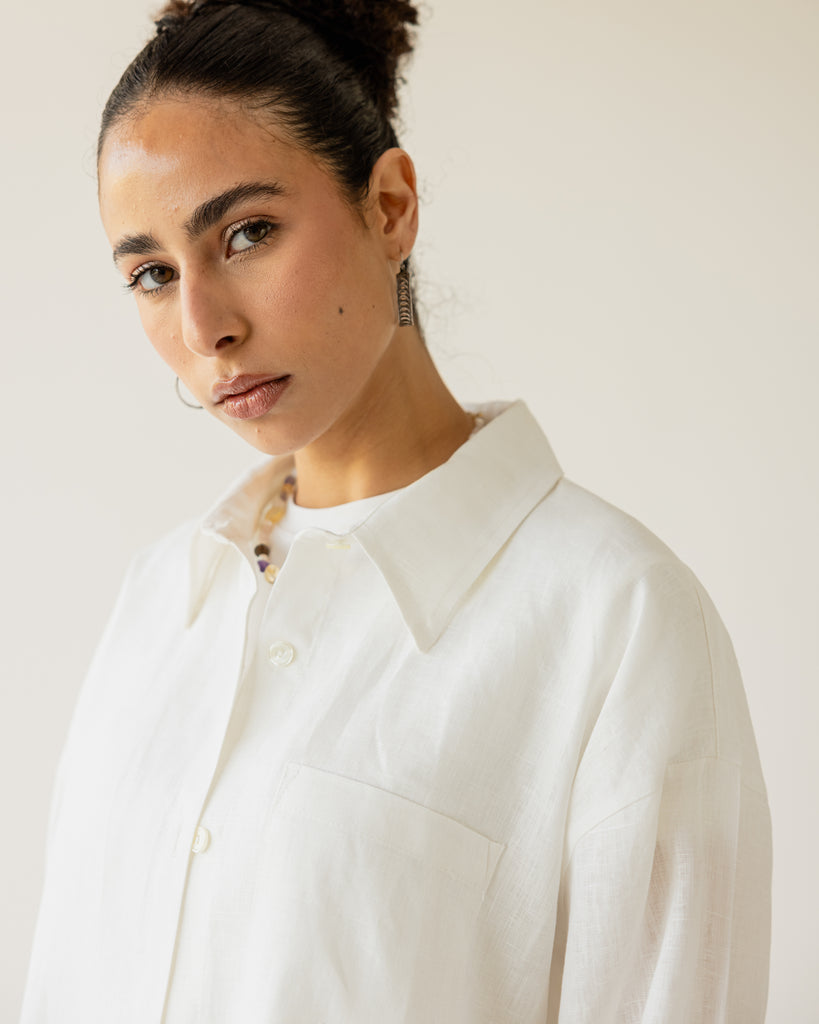 Livin’ In Linen Shirt in White