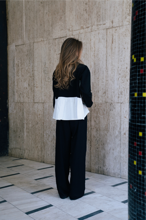 Back To Basic Top in Black X White