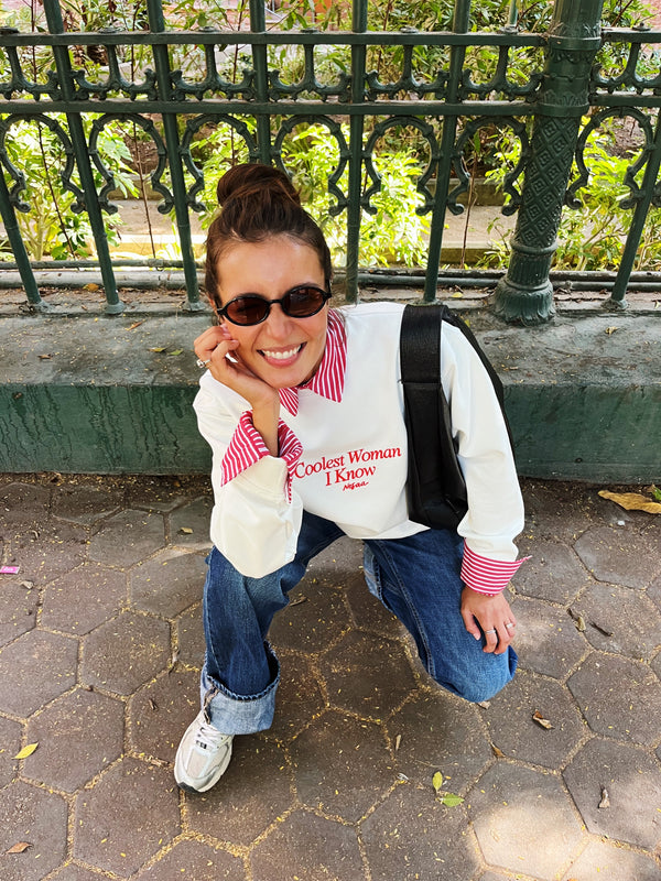 Coolest Woman I Know Sweatshirt in Off White