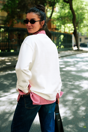 Coolest Woman I Know Sweatshirt in Off White