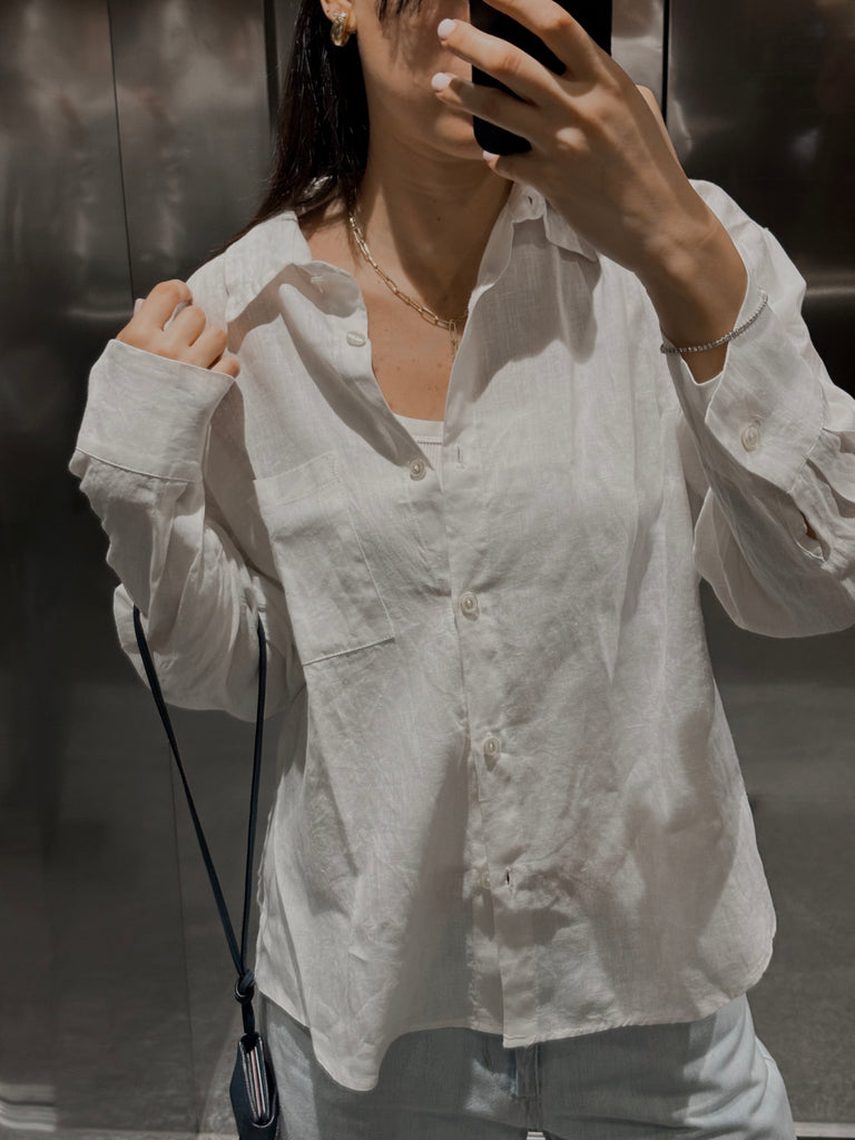 Livin’ In Linen Shirt in White