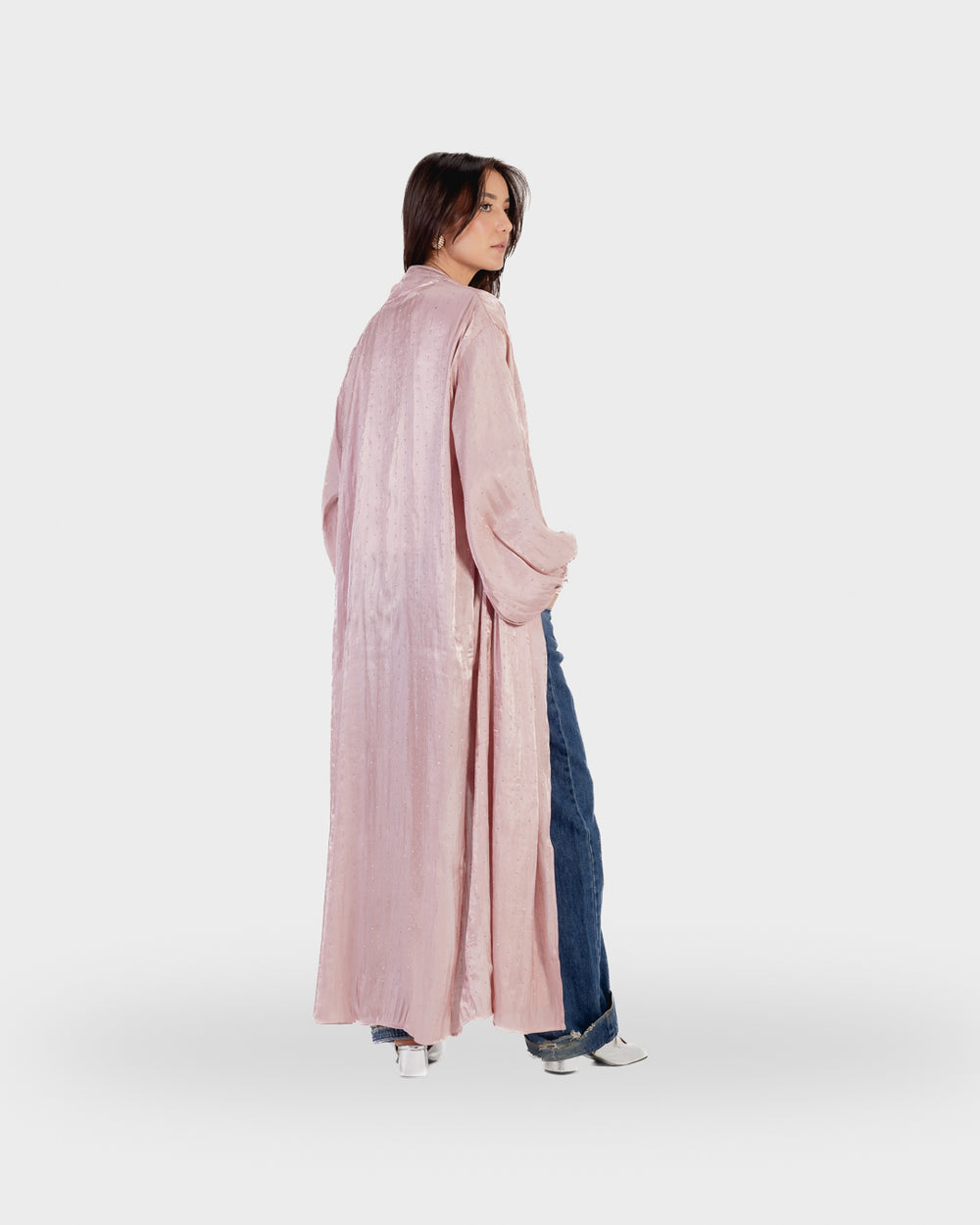 Bedazzled Kaftan in Nude