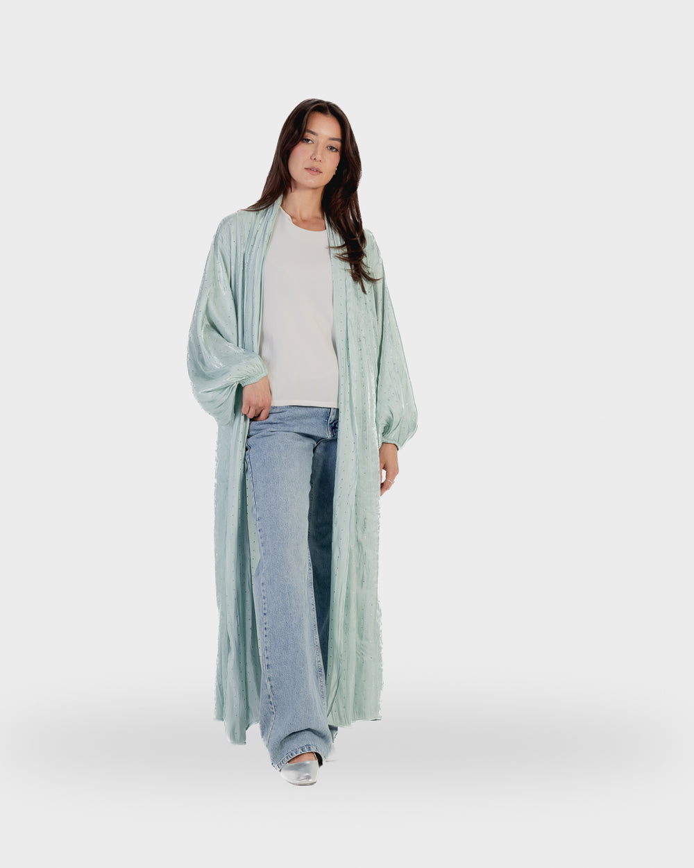 Bedazzled Kaftan in Mint