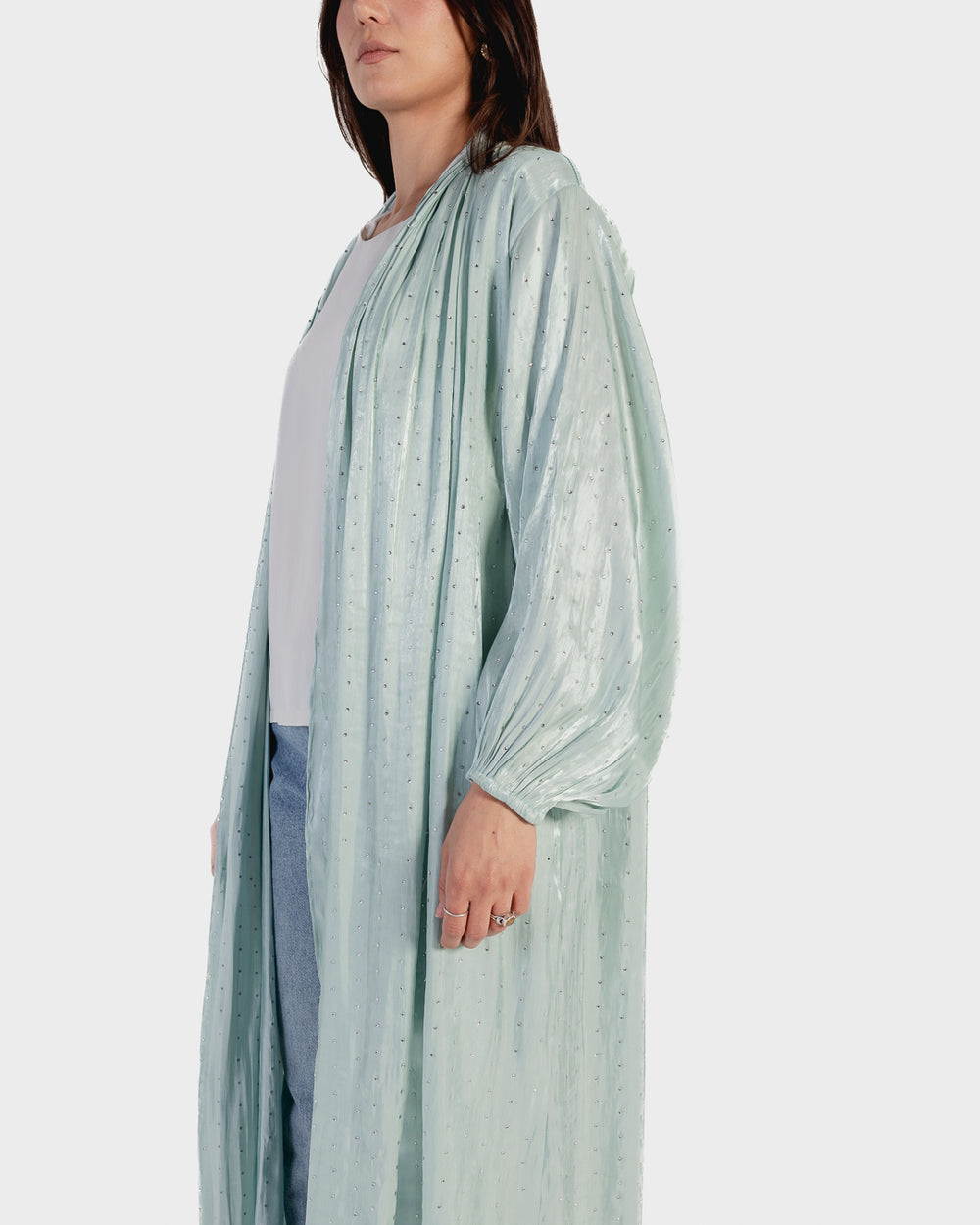 Bedazzled Kaftan in Mint