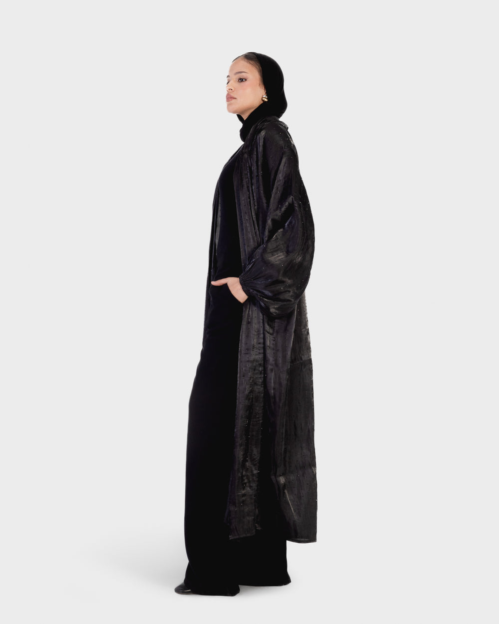Bedazzled Kaftan in Black