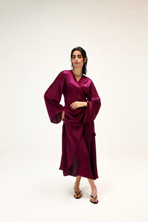 Easy To Love Dress in Wine