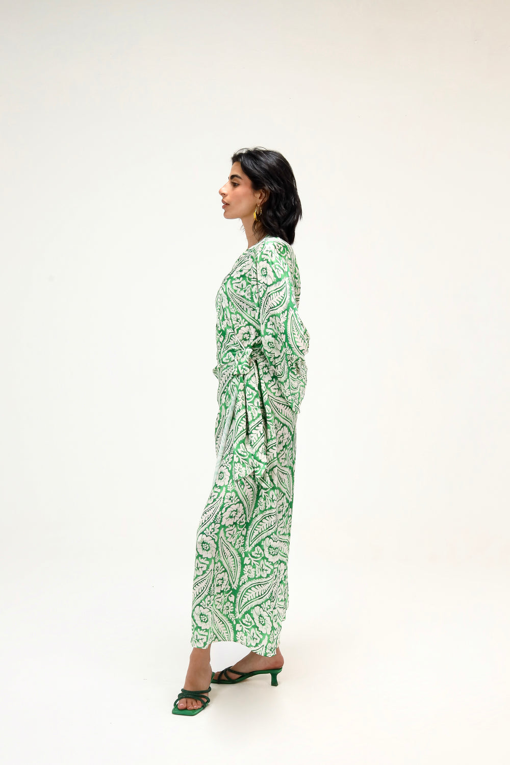 Easy To Love Dress in Printed Emerald
