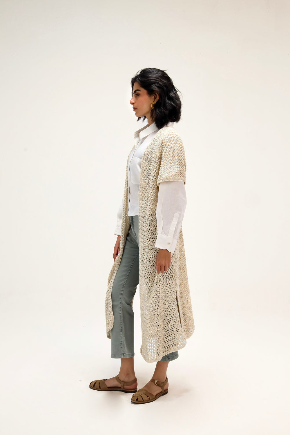 Dream Weaver Crochet Kimono in Off-White
