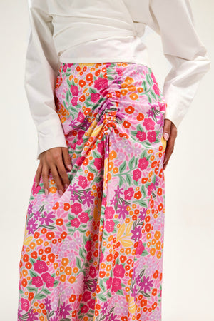 Printed Drawstring Skirt