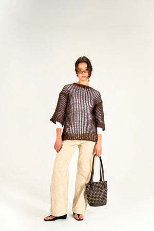 Island Dream jumper in Chocolate Brown
