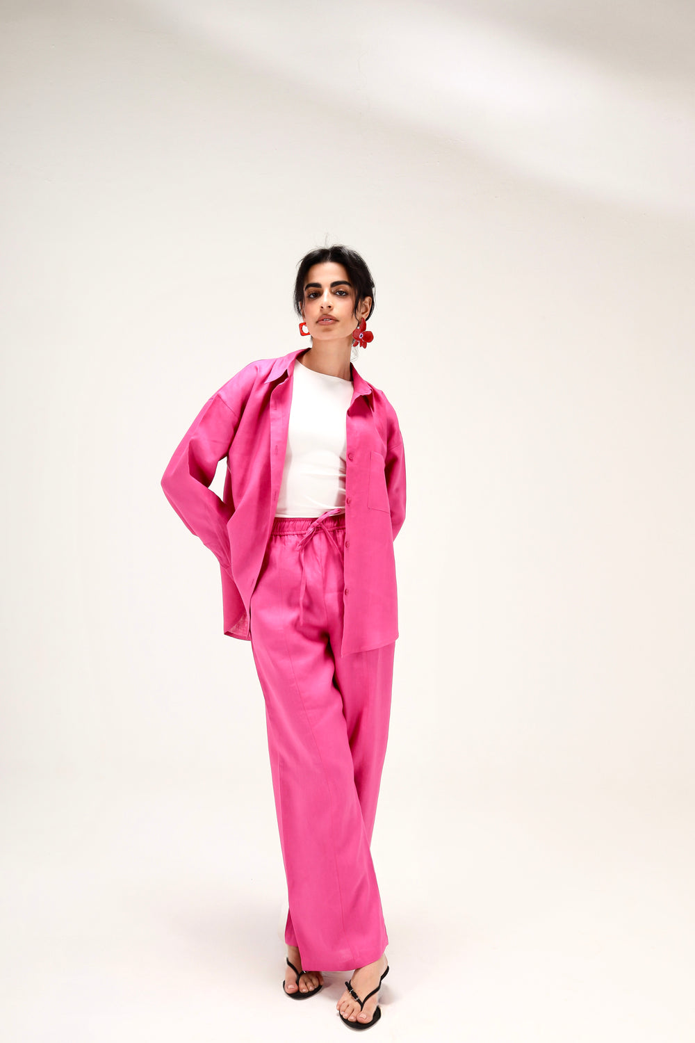 Livin’ In Linen Pants in Magenta