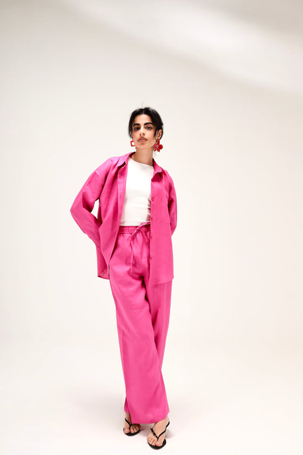 Livin’ In Linen Pants in Magenta