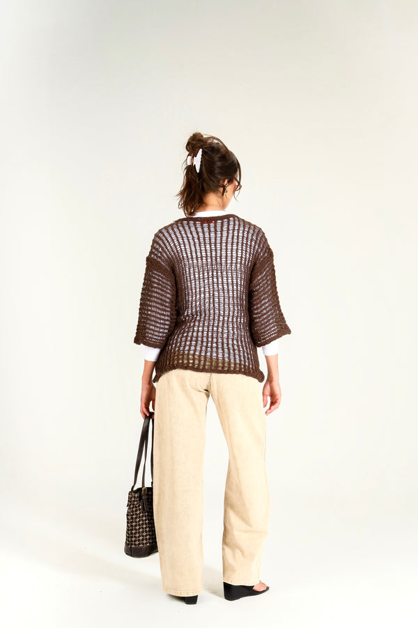 Island Dream jumper in Chocolate Brown