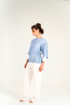 Island Dream jumper in Stone Blue