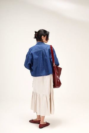 Wrap-Me-Up Linen Skirt in Beige