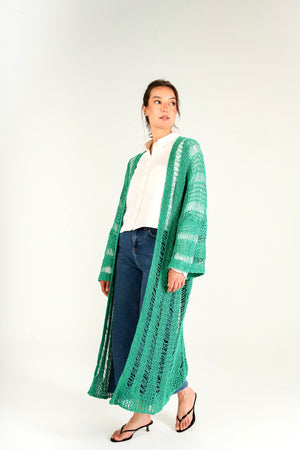 Gypsy Soul Crochet Cardigan in Green