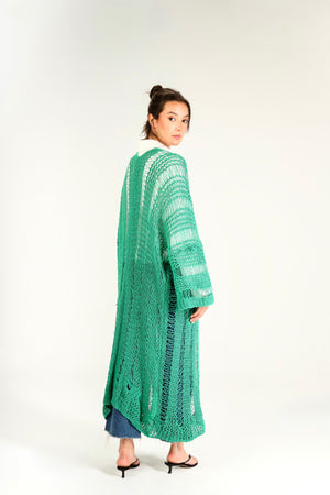 Gypsy Soul Crochet Cardigan in Green
