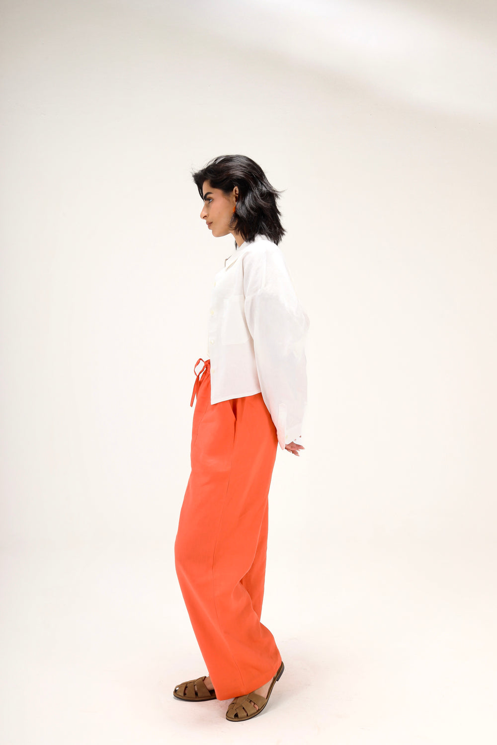 Livin’ In Linen Pants in Burnt Orange