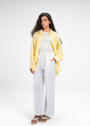 Cotton Muslin Shirt in Yellow