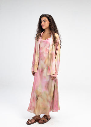 Slip Satin Dress in Champagne