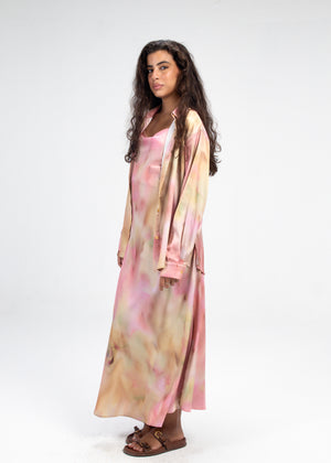 Slip Satin Dress in Champagne