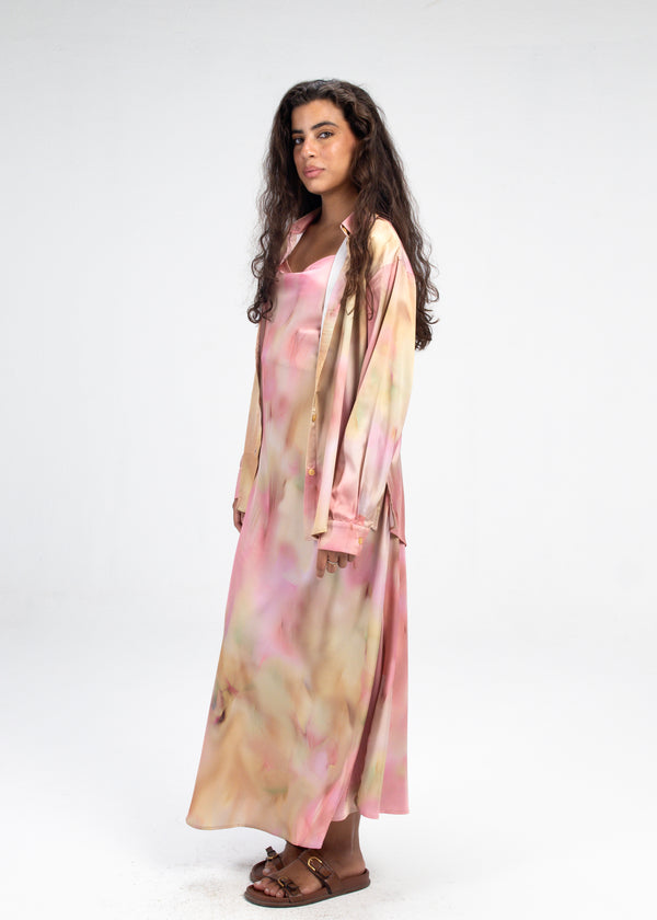 Slip Satin Dress in Champagne