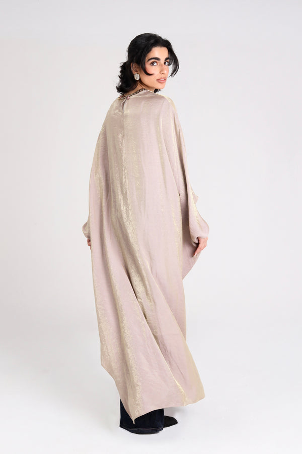 Shimmer Asymmetric Top in Beige
