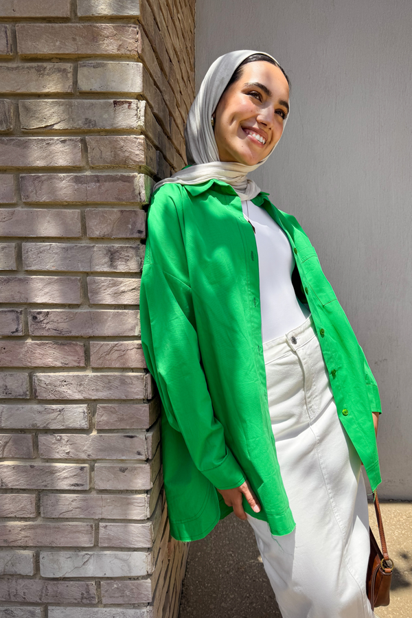 Urban Poplin Shirt in Green
