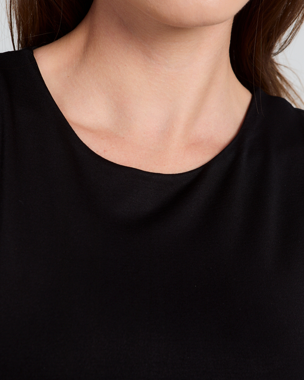 Soft Scoop Basic Top in Black