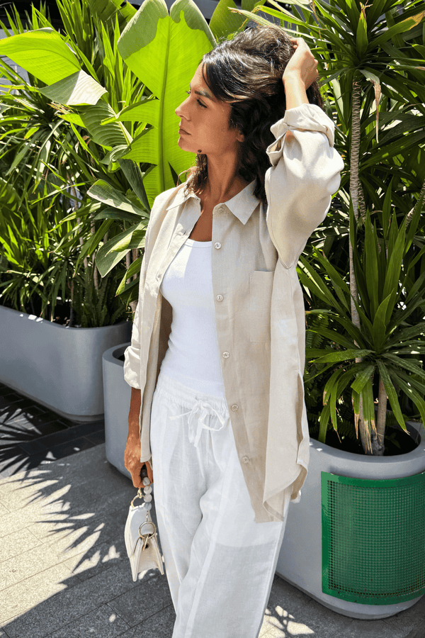 Livin’ In Linen Shirt in Beige