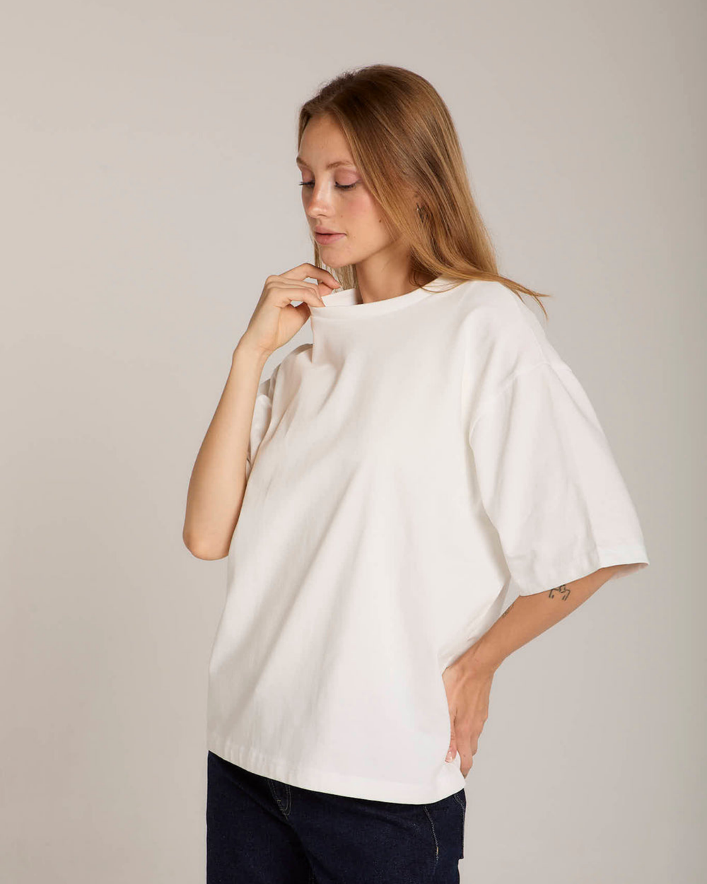 Oversized Tee in Off White