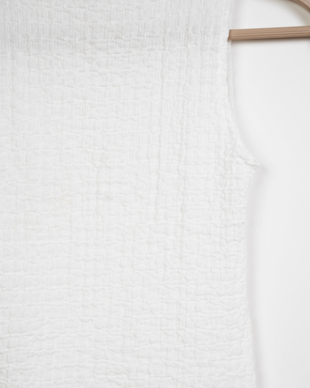 Textured Tank Top in White