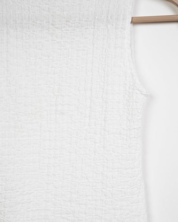 Textured Tank Top in White