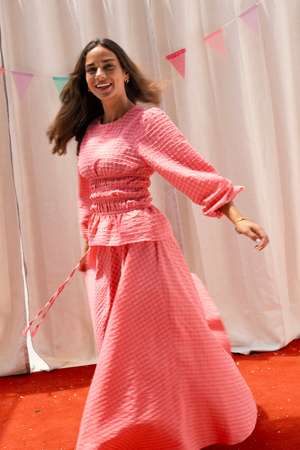 Smocked Neck Top
