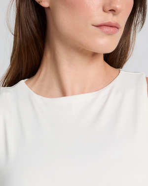 Straight Cut Basic Top in Off-White