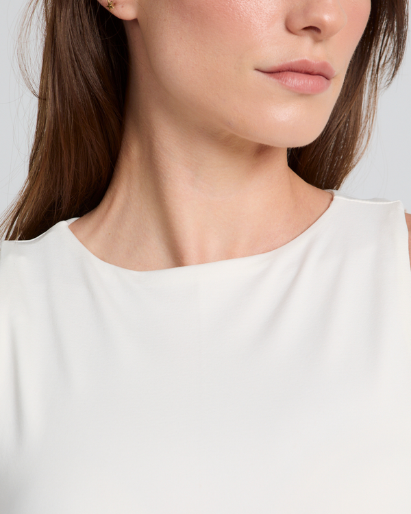 Straight Cut Basic Top in Off-White