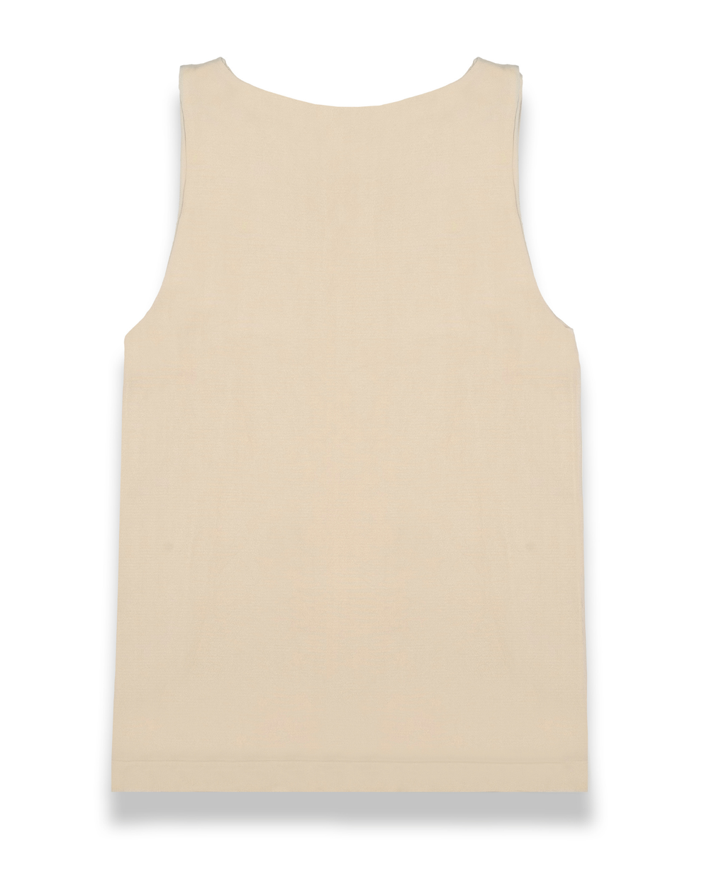 Straight Cut Basic Top in Beige