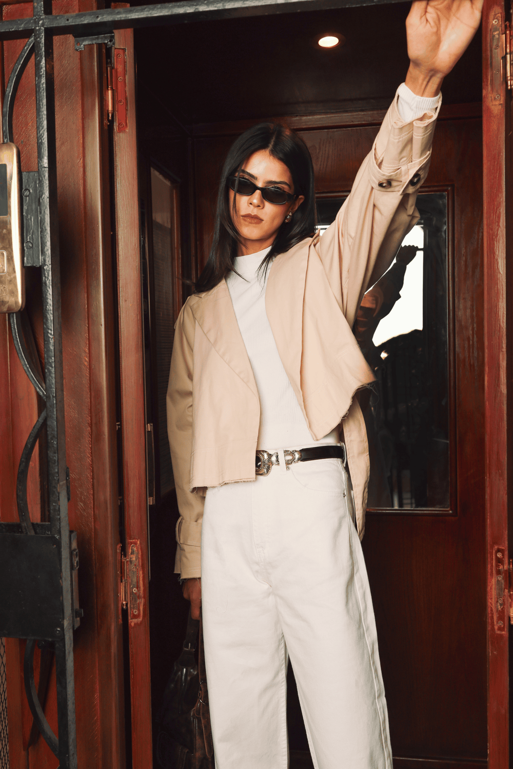 Hit The City Trench Jacket in Cafe