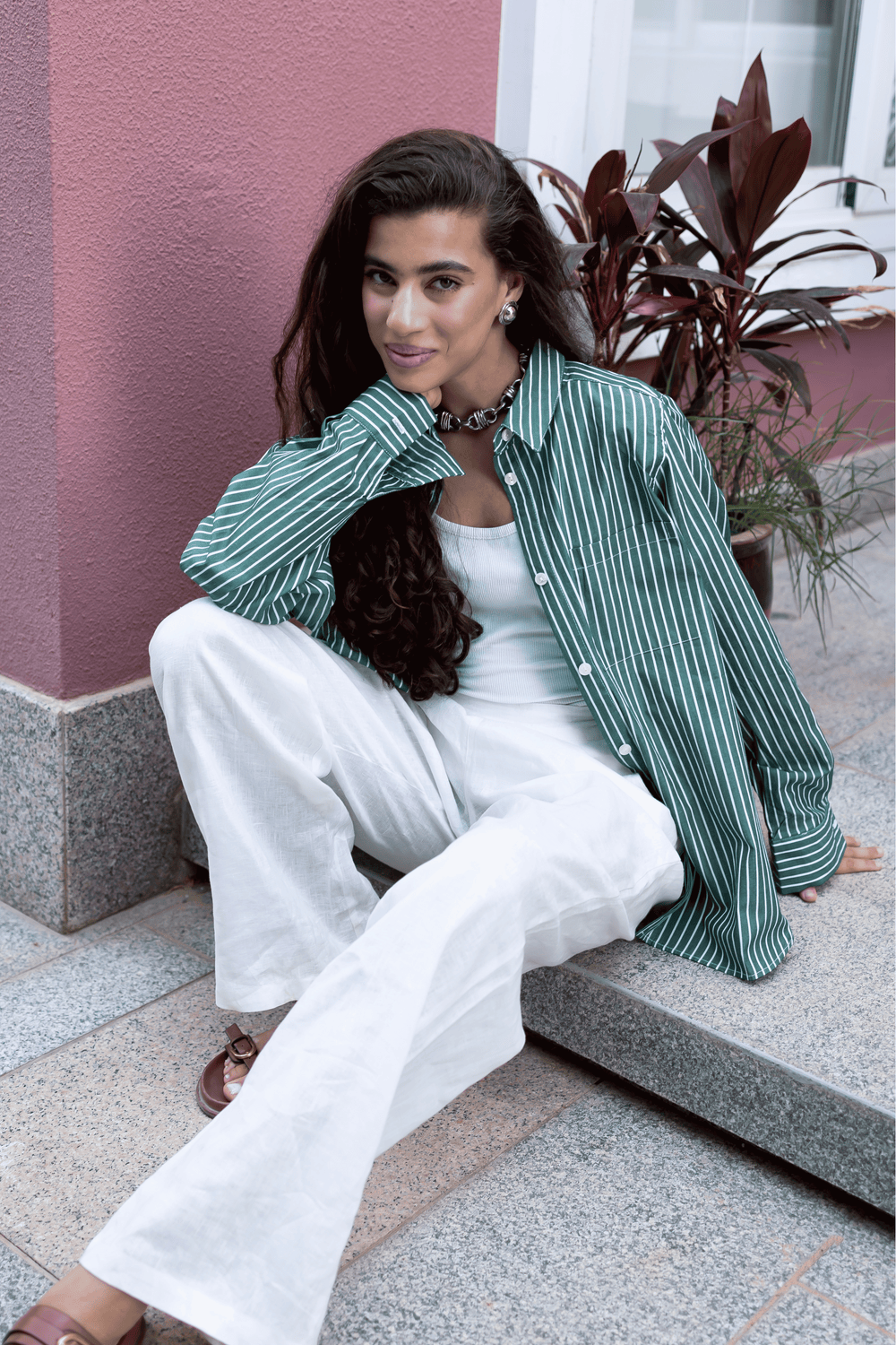 Candy Stripe Shirt in Green