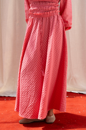 Pink Gingham Skirt