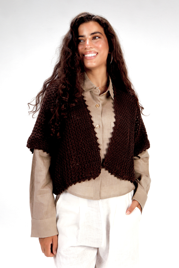 Sunny Day Cardigan in Brown