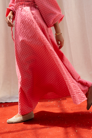 Pink Gingham Skirt