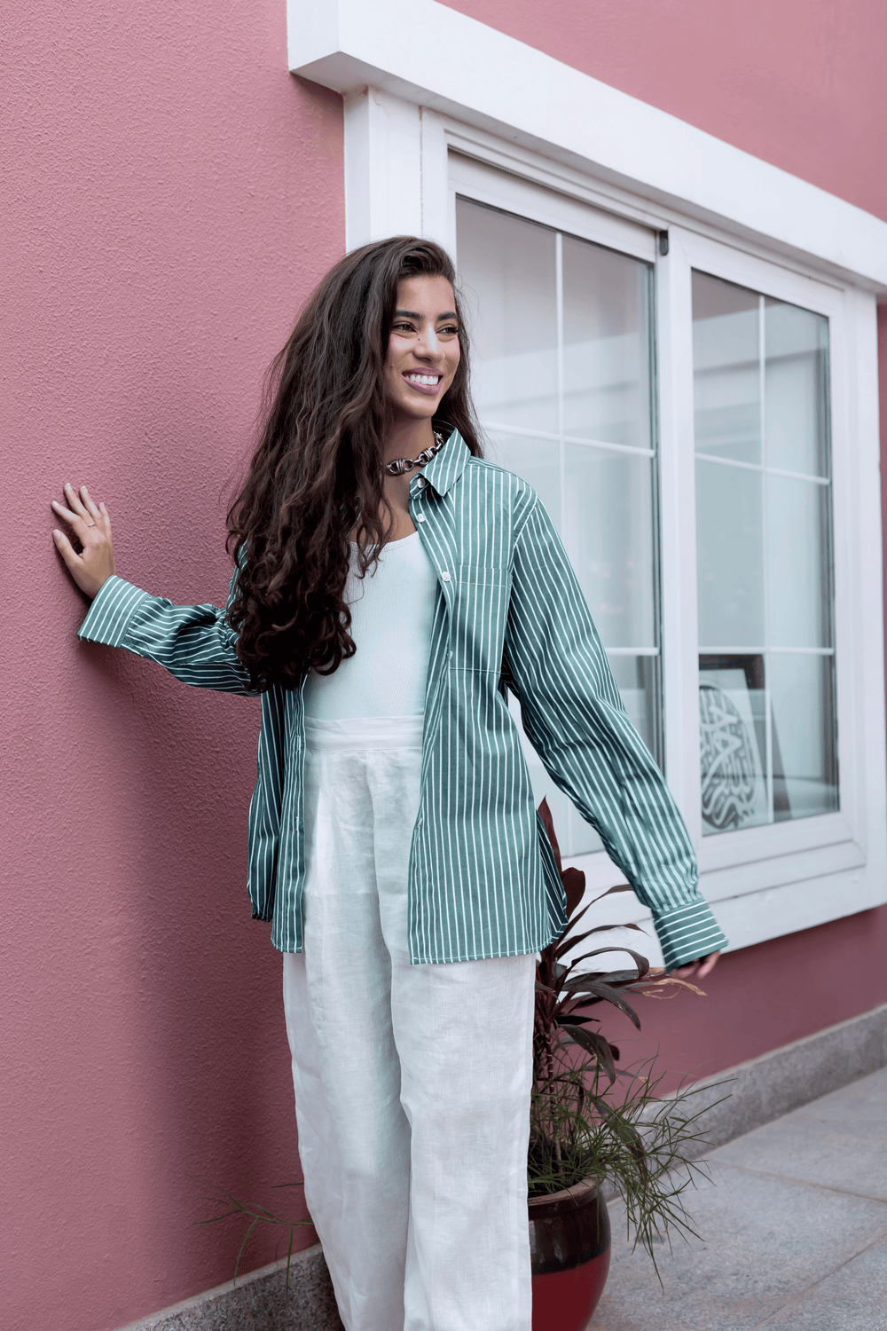 Candy Stripe Shirt in Green