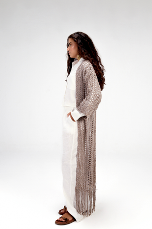 Fringed Crochet Cardigan