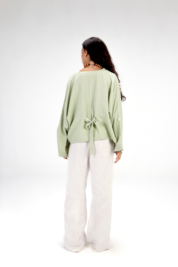 Back-Tie Top in Mint