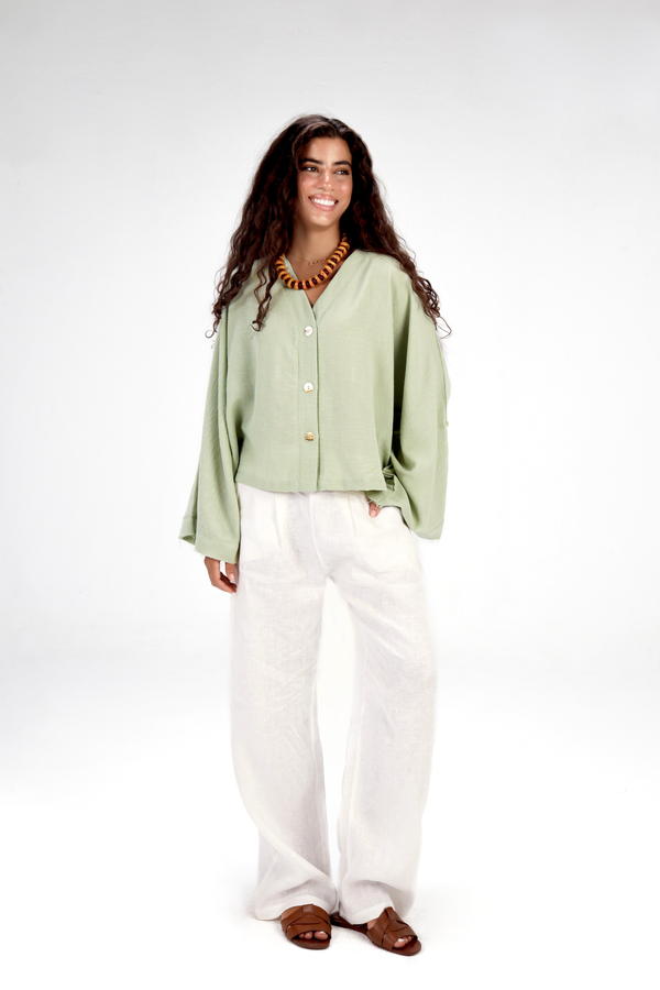 Back-Tie Top in Mint